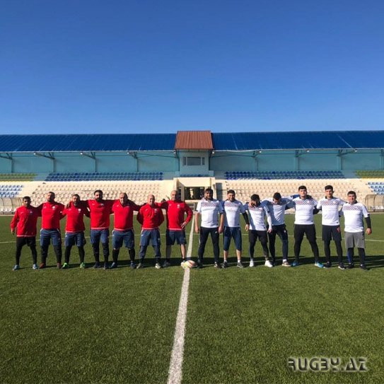 A friendly match was held at the Shamakhi Olympic Sports Complex